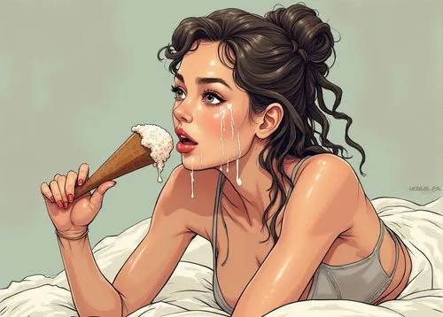 woman with ice-cream,woman eating apple,coffee tea illustration,woman drinking coffee,donut illustration,ice cream,Photography,Documentary Photography,Documentary Photography 21