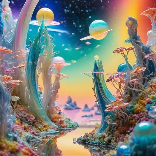 3d fantasy,fairy world,fantasy landscape,alien world,fairy forest,fairy village,fantasy world,fairyland,alien planet,fantasy picture,dream world,wonderlands,dreamscape,mushroom landscape,dreamlands,imaginationland,fairy galaxy,forest of dreams,fantasy art,futuristic landscape,Illustration,Japanese style,Japanese Style 19