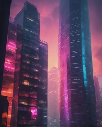 cybercity,cyberpunk,cityscape,colorful city,metropolis,skyscrapers,fantasy city,futuristic landscape,vapor,dystopian,urban towers,futuristic,hypermodern,cybertown,skyscraper,futurist,atmosfera,shinjuku,dystopias,atmospheres,Conceptual Art,Fantasy,Fantasy 31