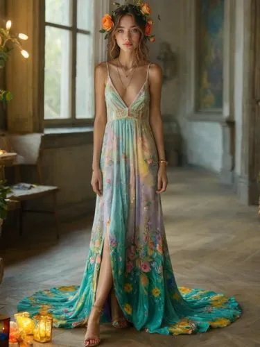 a floor-length dress,boho,anthropologie,bohemian,bohemianism,margairaz