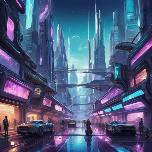 Develop a sci-fi cartoon series set in a futuristic city,futuristic landscape,futuristic,fantasy city,scifi,metropolis,cyberpunk,futuristic art museum,cityscape,futuristic architecture,sci-fi,sci - fi