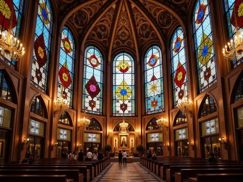 stained glass windows,stained glass,interior view,stained glass window,interior,church windows,transept,the interior,presbytery,sspx,collegiate basilica,reredos,gesu,nave,archdiocese,sacristy,ecclesiastical,gpib,notre dame de sénanque,ecclesiatical