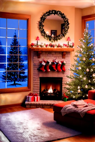 christmas room,christmas fireplace,christmas background,christmas snowy background,christmasbackground,christmas wallpaper,christmas landscape,christmas scene,christmas mock up,christmas motif,knitted christmas background,christmastime,christmas decor,christmas room living room,winter background,christmases,retro christmas,fir tree decorations,christmas night,watercolor christmas background,Illustration,Retro,Retro 14