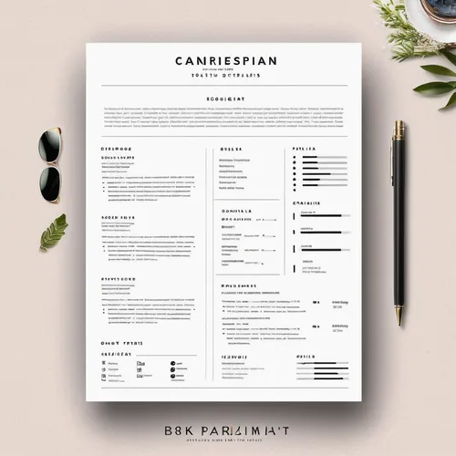 Craft professional resume templates with sleek designs, tailored sections, and impressive fonts. Create a sophisticated tool for career growth and success.,resume template,curriculum vitae,parchment,a