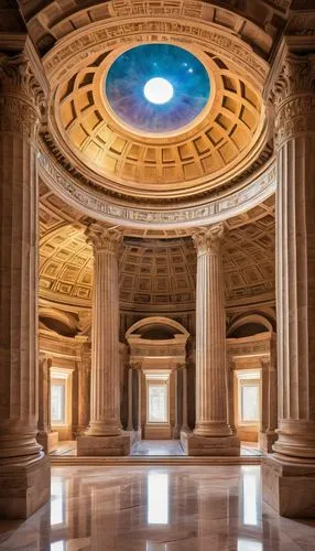 thomas jefferson memorial,jefferson memorial,hall of nations,rotundas,rotunda,jefferson monument,marble palace,saint george's hall,capitols,pantheon,ceilings,archly,treasury,bramante,cochere,ryswick,three pillars,dome,neoclassicism,capitolio,Illustration,Realistic Fantasy,Realistic Fantasy 20