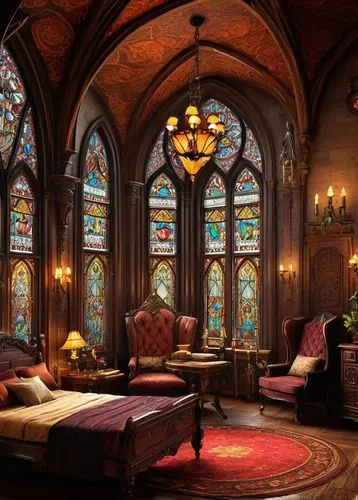 ornate room,victorian room,stained glass windows,fairy tale castle,magic castle,opulently,great room,parlor,fairytale castle,art nouveau frames,wade rooms,altgeld,sanctum,dandelion hall,opulent,sanctuary,opulence,stained glass,interior decor,bedchamber,Unique,Pixel,Pixel 05