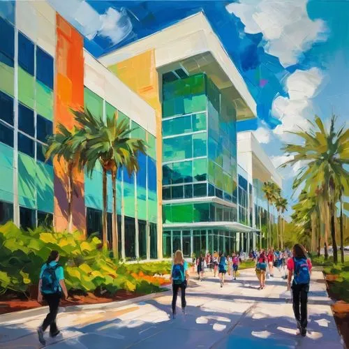 walt disney center,usf,fiu,cquniversity,mco,ucr,fgcu,fau,cityplace,rivercenter,sarasota,altamonte,gcu,phototherapeutics,ucd,googleplex,bechtler,suncoast,csuf,calpers,Conceptual Art,Oil color,Oil Color 20