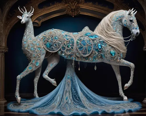 carnival horse,painted horse,unicorn art,arabian horse,carousel horse,arabian horses,constellation unicorn,dream horse,equine,paper art,albino horse,a white horse,two-horses,fantasy art,christmas horse,beautiful horses,the snow queen,kutsch horse,decorative art,a horse,Illustration,Realistic Fantasy,Realistic Fantasy 40