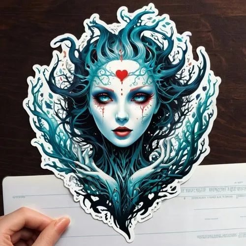 mermaid vectors,clipart sticker,vector spiral notebook,ashkali,duenas,decal,seidensticker,drishti,hand-drawn illustration,spiral notebook,medusa,sticker,zodiac sign gemini,open spiral notebook,note card,illustrator,lotus art drawing,varuna,amidala,karou,Unique,Design,Sticker