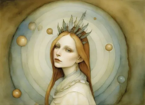 persephone,diwata,melusine,anchoress,ostara,priestess,Illustration,Realistic Fantasy,Realistic Fantasy 14