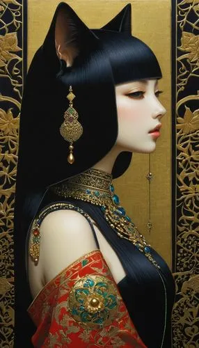 kommuna,yasumasa,japanese art,geisha girl,geiko,geisha,Illustration,Realistic Fantasy,Realistic Fantasy 08