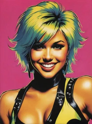 sonika,spearritt,bulletgirl,trish,palmiotti,mesmero,pop art girl,pop art woman,pop art style,dazzler,liefeld,fausta,domino,bachalo,namora,cool pop art,effect pop art,fuzzbox,birds of prey-night,pop art colors,Illustration,Black and White,Black and White 10