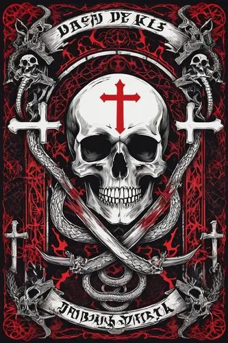 skull and cross bones,skull and crossbones,seven sorrows,jolly roger,emblem,zetcher,skullduggery,ordo,iron cross,templars,deist,seyferth,skull bones,deicide,cross bones,sainted,danzig,crest,brigantes,crucifixes,Illustration,Japanese style,Japanese Style 04