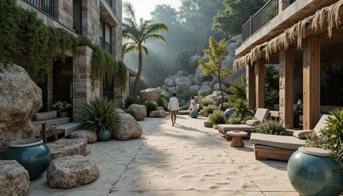 cryengine,tulum,courtyards,amanresorts,patios,resort,walkway,pathway,xcaret,tropico,paradisus,palmilla,palm garden,riviera,terraces,uncharted,breezeway,biopolis,render,passage