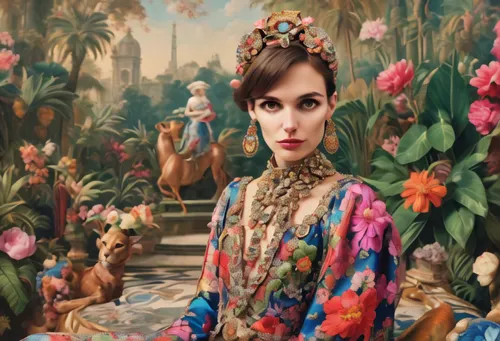 girl in flowers,floral,vintage floral,miss circassian,girl in a wreath,floral frame,orientalism,russian folk style,floral composition,floral background,floral garland,wreath of flowers,girl in the gar