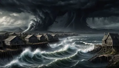 sea storm,storm surge,tempestuous,superstorm,charybdis,stormy sea,stormbringer,tsunamis,angstrom,maelstrom,siggeir,fantasy picture,sturm,apocalyptica,arcus,stormier,catatumbo,midgard,stormwatch,inundation,Conceptual Art,Fantasy,Fantasy 34