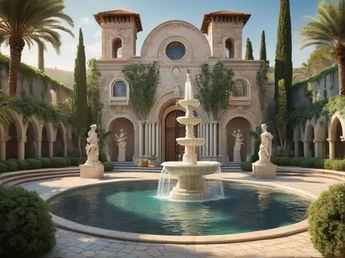 dorne,sursock,3d rendering,decorative fountains,masseria,luxury property,yazd,theed,kashan,luxury home,water palace,mansion,alcazar of seville,mansions,alcazar,persian architecture,qasr al watan,alhambra,mcnay,stone fountain,Illustration,Vector,Vector 18