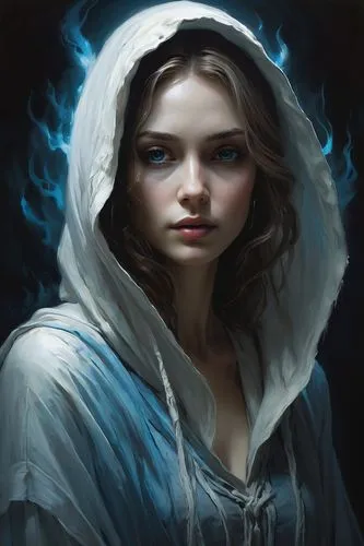 mystical portrait of a girl,galadriel,blue enchantress,sorceress,sorceresses,margaery,Conceptual Art,Fantasy,Fantasy 10