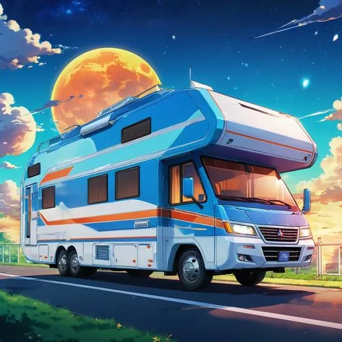 motorhome,camping bus,campervan,winnebago,spacebus,camper,motorhomes,travel trailer poster,autumn camper,teardrop camper,camper van,vanagon,moon car,rv,rving,winnebagos,recreational vehicle,camping car,camper van isolated,travel trailer,Illustration,Japanese style,Japanese Style 03