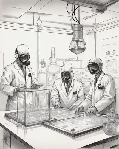 chemical laboratory,laboratories,laboratory,bacteriologists,toxicologists,laboratorium,lab,chemists,poisoners,cleanrooms,biosafety,laboratoires,scientists,experimenters,pharmacologists,operating room,investigadores,biochemists,biodefense,investigacion,Illustration,Black and White,Black and White 30