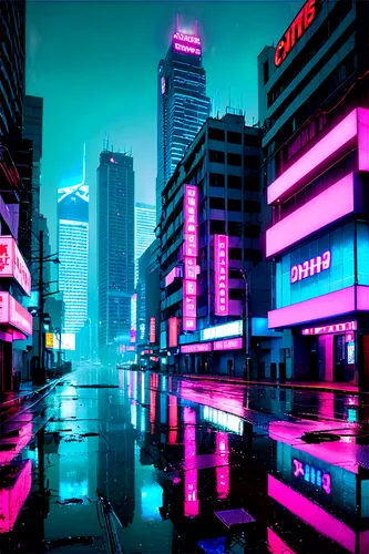 shinjuku,cybercity,cityscape,tokyo city,neon arrows,tokyo,polara,cyberscene,neon light,colorful city,neon sign,cyberpunk,neon lights,neons,vapor,neon,noncorporate,soir,synth,shanghai,Conceptual Art,Sci-Fi,Sci-Fi 28