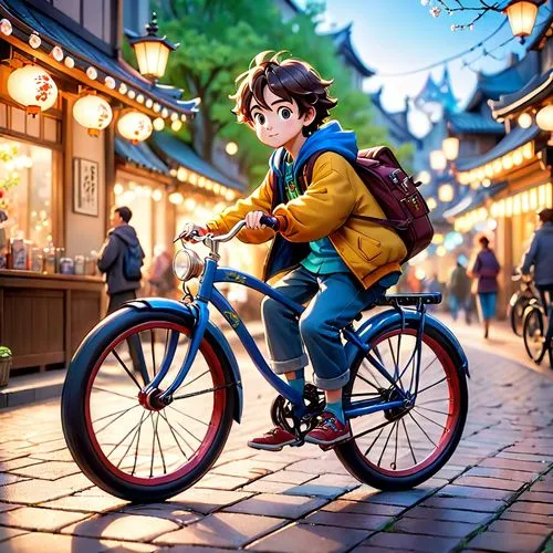 nishiki,bicycle,biking,bicycle ride,city bike,bicycle riding,Anime,Anime,Cartoon