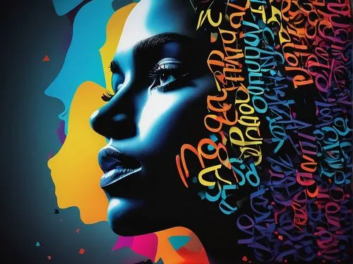 african art,colorful foil background,african woman,nielly,adobe illustrator,vector graphic,neon body painting,vector graphics,cool pop art,digiart,ledisi,digital artwork,rainbow jazz silhouettes,rankin,pop art effect,colorful background,pop art style,silhouette art,effect pop art,graffiti art,Illustration,Black and White,Black and White 08