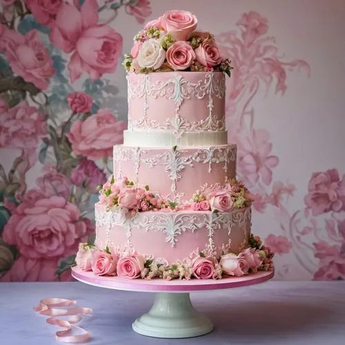 wedding cake,pink cake,wedding cakes,a cake,buttercream,rose pink colors,Conceptual Art,Fantasy,Fantasy 24