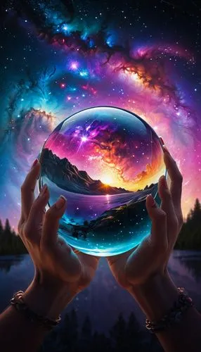 crystal ball,crystal ball-photography,cosmic eye,glass sphere,glass ball,lensball,wormhole,infinity,little planet,universe,fantasy picture,colorful ring,the universe,parallel worlds,magic mirror,psychedelic art,astral traveler,parabolic mirror,3d fantasy,dimensional,Conceptual Art,Sci-Fi,Sci-Fi 12