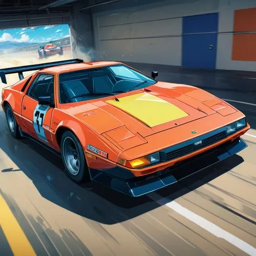 lamborghini diablo,fiero,testarossa,carrera,gulf,giugiaro,Illustration,Japanese style,Japanese Style 03