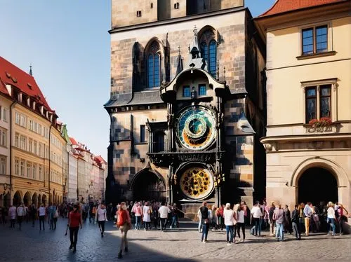 astronomical clock,prague,praha,prague castle,prag,praga,praag,prague monastery,erfurt,glockenspiel,bamberg,nuremberg,brno,goerlitz,český krumlov,street clock,meissen,charles bridge,wroclaw,olomouc,Illustration,Paper based,Paper Based 20