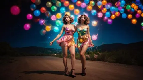 bourdin,derivable,colorful balloons,image manipulation,candyland,rainbow color balloons