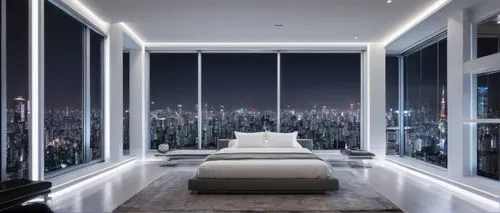 penthouses,sleeping room,sky apartment,bedroom window,great room,modern room,modern decor,bedrooms,glass wall,block balcony,skyloft,headboards,loft,high rise,interior design,headboard,crib,damac,bedroom,nightstands,Illustration,Realistic Fantasy,Realistic Fantasy 16