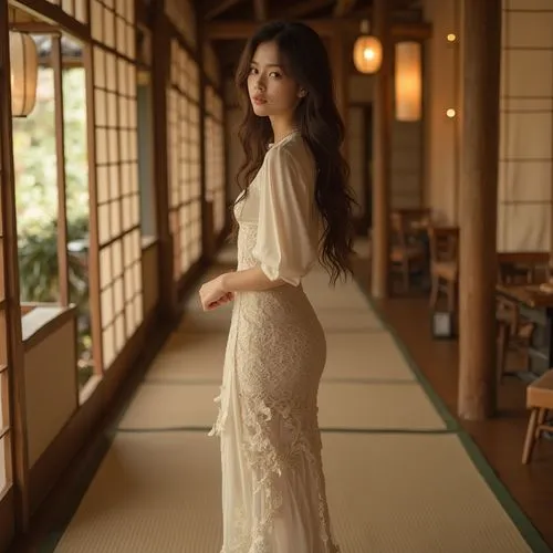 nodari,geiko,ao dai,bridal dress,bridal gown,wedding dress,yunjin,elegant,heungseon,japanese woman,a floor-length dress,wedding gown,kikkawa,seohyun,girl in a long dress,jiyun,haeri,mayuko,elegance,maiko,Photography,General,Realistic