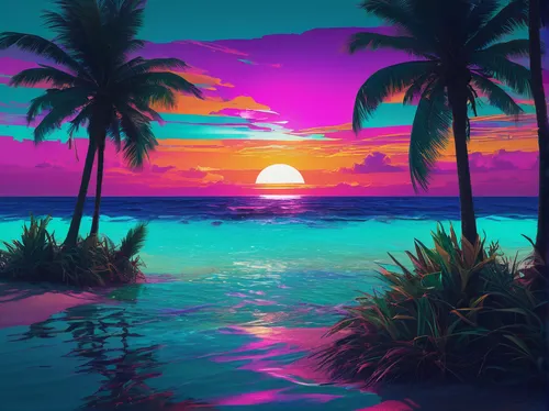 tropics,tropical sea,tropical beach,dream beach,colorful background,ocean paradise,tropical island,sub-tropical,tropical,ocean,summer background,coast sunset,beach landscape,sunset beach,background colorful,ocean background,beach scenery,palmtrees,purple landscape,tropical house,Art,Classical Oil Painting,Classical Oil Painting 08