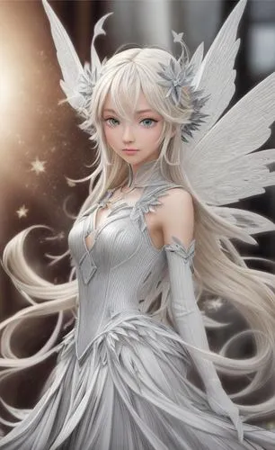 white rose snow queen,angel girl,angel figure,christmas angel,angel,angelic,Common,Common,Natural