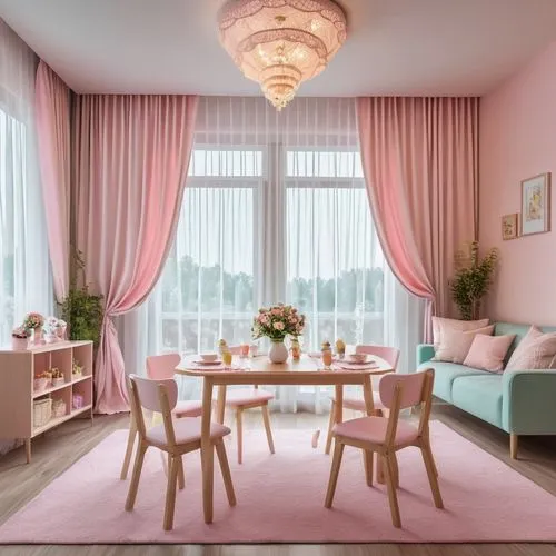 breakfast room,great room,the little girl's room,dining room,soft pink,danish room,Photography,General,Realistic