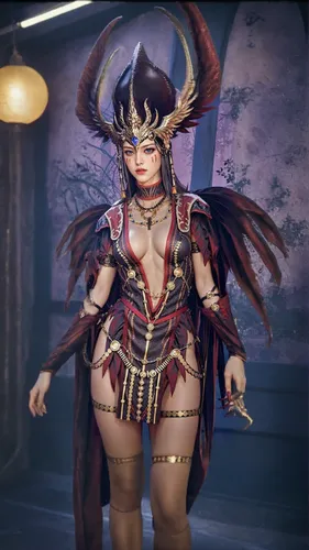 cynara,asian costume,tiber riven,neottia nidus-avis,cosmetic,honmei choco,devil,evil fairy,gara,sorceress,ayu,venera,krampus,ancient costume,fantasy woman,garuda,paysandisia archon,female warrior,voodoo woman,cosmetics counter