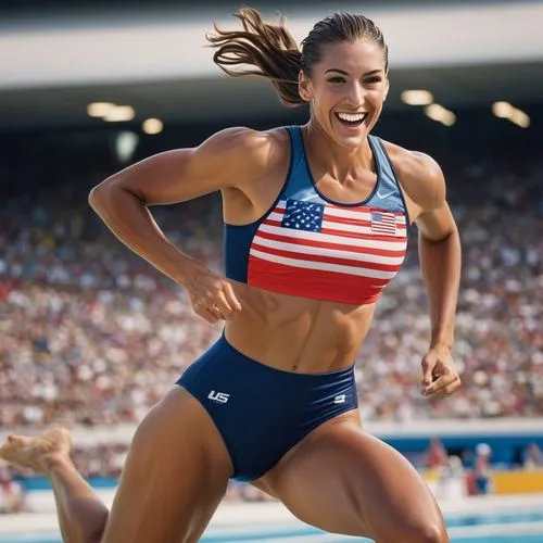 sprint woman,female runner,heptathlete,olympian,usatf,pole vaulter,Illustration,American Style,American Style 14