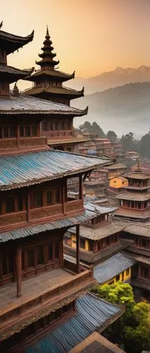 bhaktapur,asian architecture,leshan,dzongsar,hanhwa,kathmandu,zhanshan,goryeo,katmandu,teahouses,dongbuyeo,yongyut,pagodas,nepal,banepa,dazhong,tulou,dzongkhags,shaoshan,pashupati,Illustration,Paper based,Paper Based 17