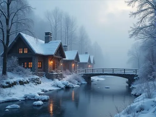 winter house,winter landscape,snowy landscape,winter dream,winter magic,christmas landscape,winter village,winter night,wintry,winter wonderland,winters,winterplace,winter morning,snow landscape,winterland,winter background,wintery,winter lake,beautiful home,winter forest,Photography,General,Realistic