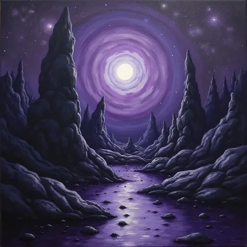 purple landscape,purple moon,world digital painting,the purple-and-white,purple wallpaper,purple