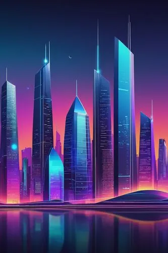 cybercity,cityscape,city skyline,colorful city,futuristic landscape,fantasy city,cyberport,skyscrapers,guangzhou,skyline,doha,dubai,wallpaper dubai,monoliths,cybertown,city cities,city at night,ctbuh,3d background,dubia,Conceptual Art,Fantasy,Fantasy 30