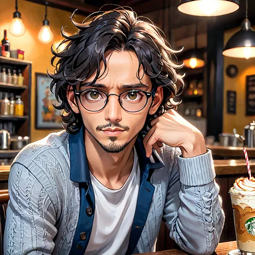 barista,coffee background,coffee tea illustration,parisian coffee,coffeetogo,mocaccino,coffeemania,espresso,caffè americano,frappé coffee,drinking coffee,portrait background,starbucks,the coffee shop,coffee icons,coffee shop,coffee zone,espressino,cafe,reading glasses,Anime,Anime,General