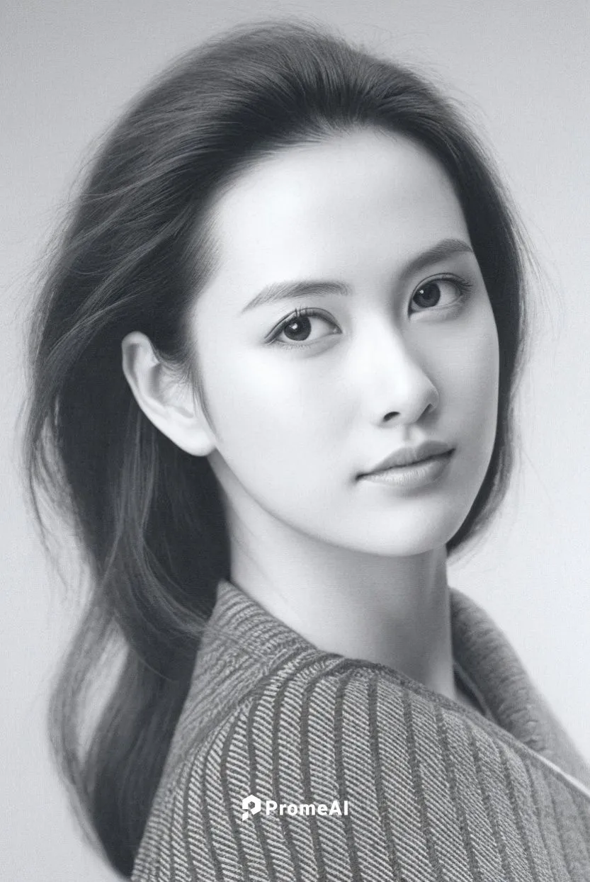 a girl wearing a gray shirt and a ponytail,yoong,yenny,heungseon,samcheok times editor,zuoying,mizuhara,Illustration,Japanese style,Japanese Style 11