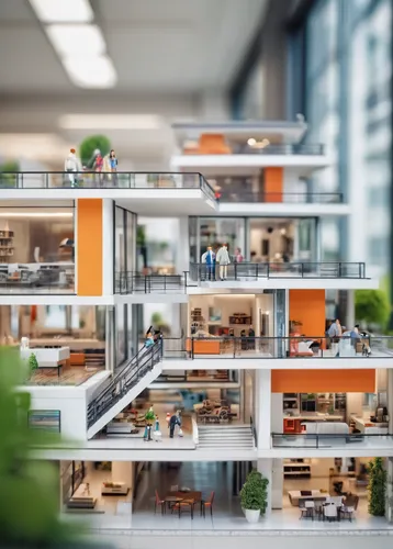 Modern Architecture, cartoon 3d character in the room, in the style of realistic hyper-detailed portraits, close-ups, topcor 58mm f/1.4, looking at the camera,modern office,blur office background,offi