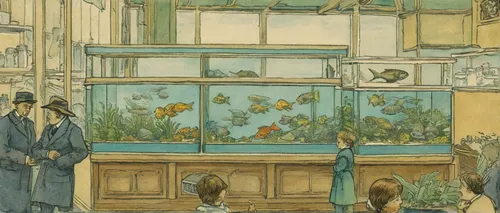 aquariums,aquarium,acquarium,aquarium inhabitants,art nouveau,fish tank,otaru aquarium,fishes,watercolor paris shops,art nouveau frames,goldfish,school of fish,aquarium decor,amano,vincent van gough,aquarium fish,fish market,watercolor paris balcony,orsay,pet shop,Illustration,Retro,Retro 01