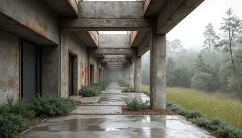 walkway,cryengine,zumthor,dayz,concrete background,environments,flooded pathway,concrete,underpasses,overpass,abandoned places,breezeway,render,corridors,abandoned place,exposed concrete,overgrowth,pathway,the threshold of the house,concrete slabs,Photography,General,Realistic