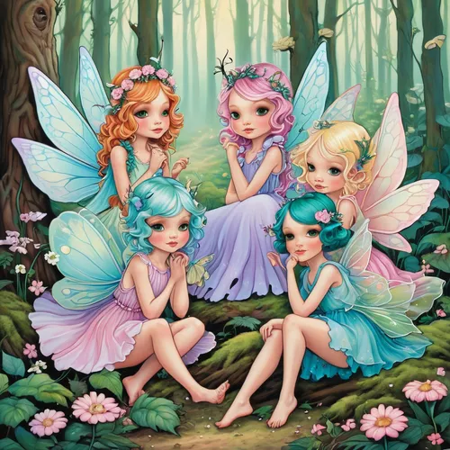 vintage fairies,fairies,fairy forest,fairy world,fairies aloft,fairy galaxy,little girl fairy,faery,fairy village,butterfly dolls,child fairy,faerie,fairy,little angels,fairytale characters,children's fairy tale,fae,fairy tale character,acerola family,rosa 'the fairy,Illustration,Abstract Fantasy,Abstract Fantasy 10