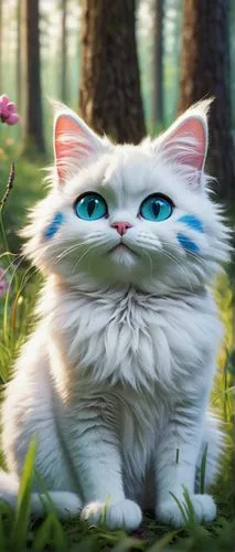 blue eyes cat,cat with blue eyes,flower cat,cartoon cat,birman,mow,cute cat,norwegian forest cat,breed cat,napoleon cat,cat,cat image,white cat,löwchen,ori-pei,ragdoll,cat vector,cat's eyes,alice in wonderland,scottish fold,Illustration,Abstract Fantasy,Abstract Fantasy 05